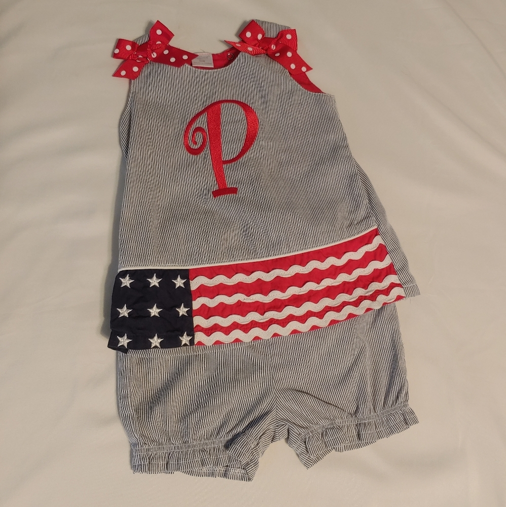 Patriotic shirt and bloomers set